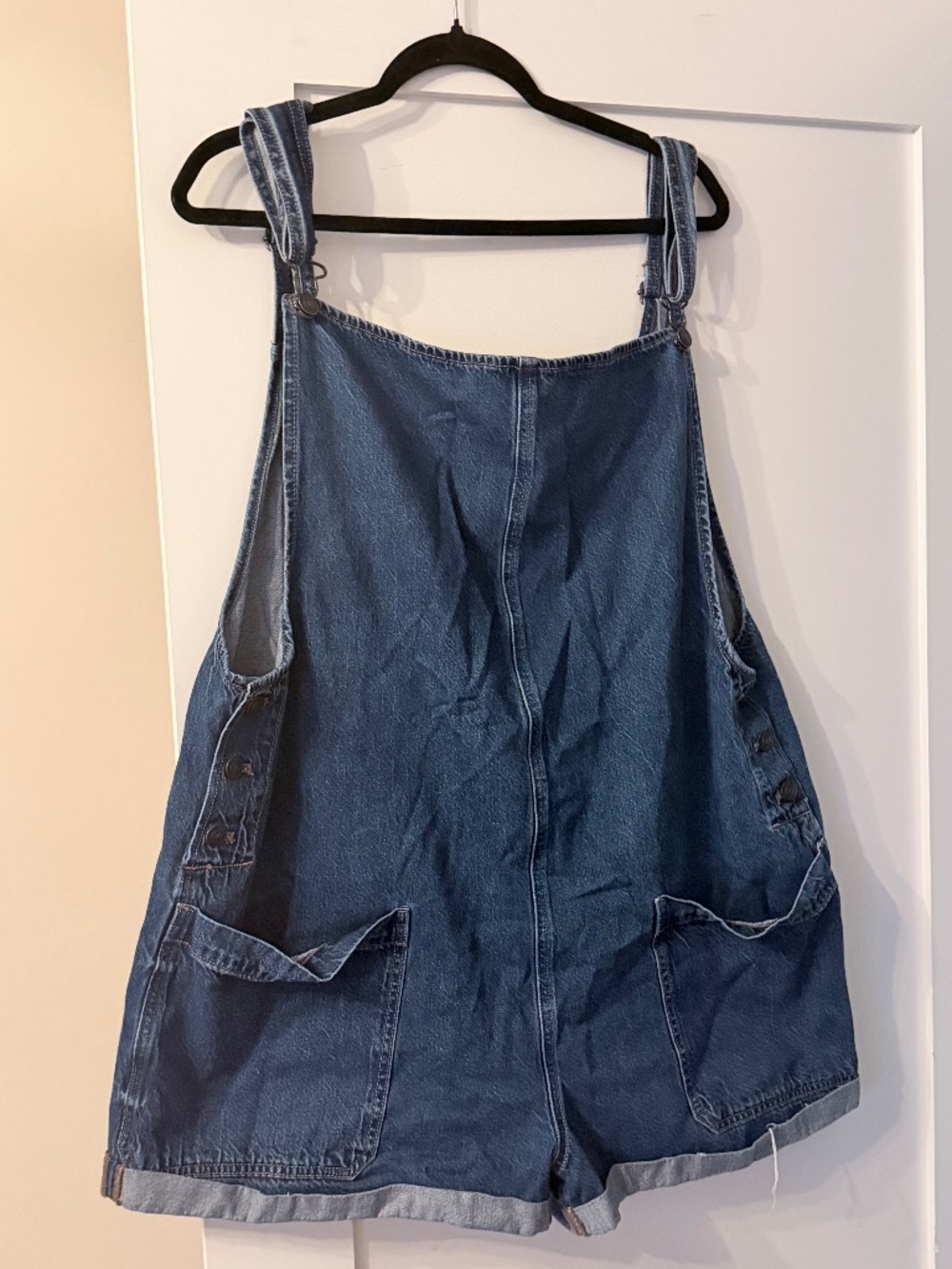AE Easy Baggy Denim Short Overall - Dark Waves- XXL